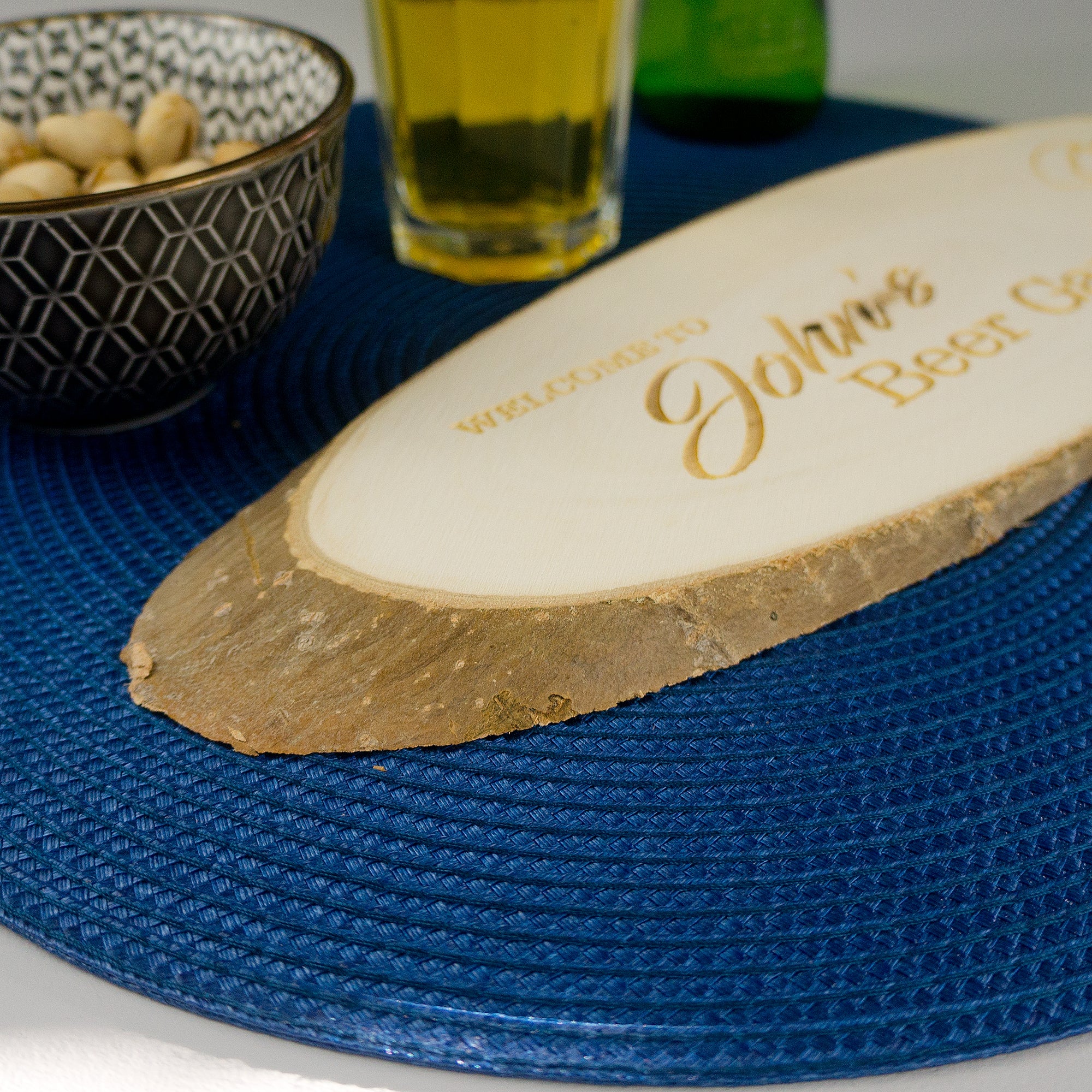 Real wood beer garden sign