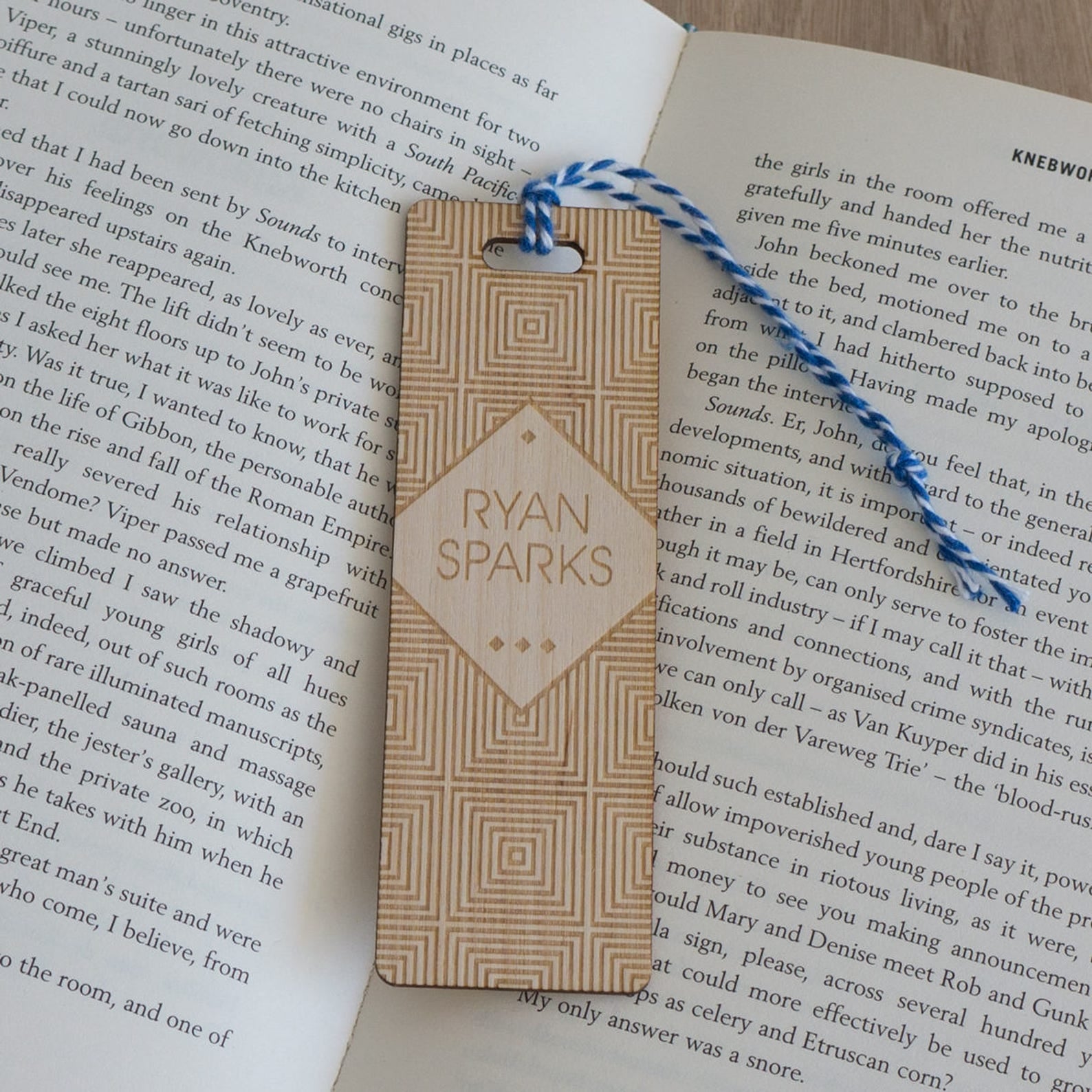 Art deco pattern bookmark