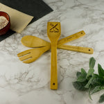 Personalised bamboo cooking utensils