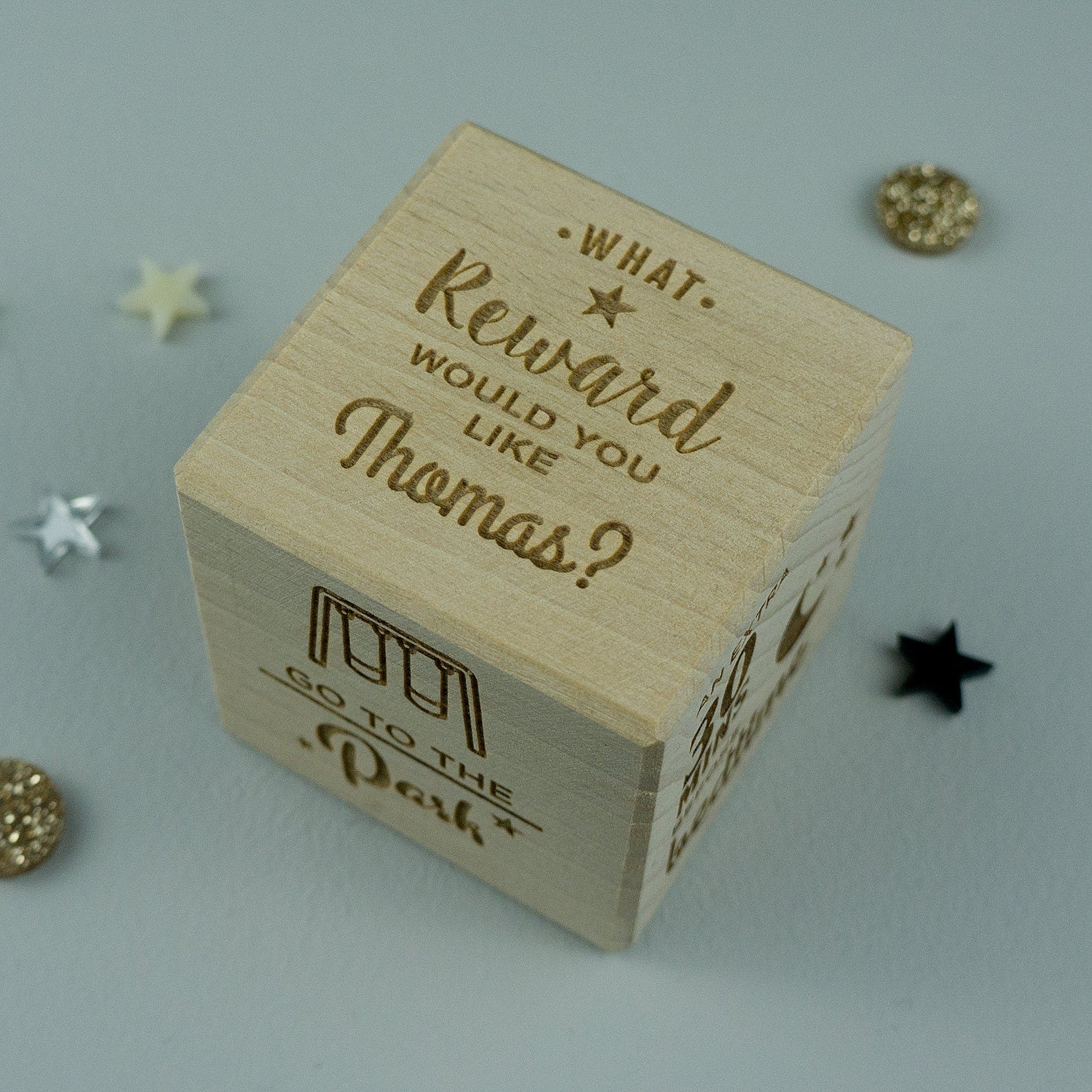 Personalised children's treats rewards dice