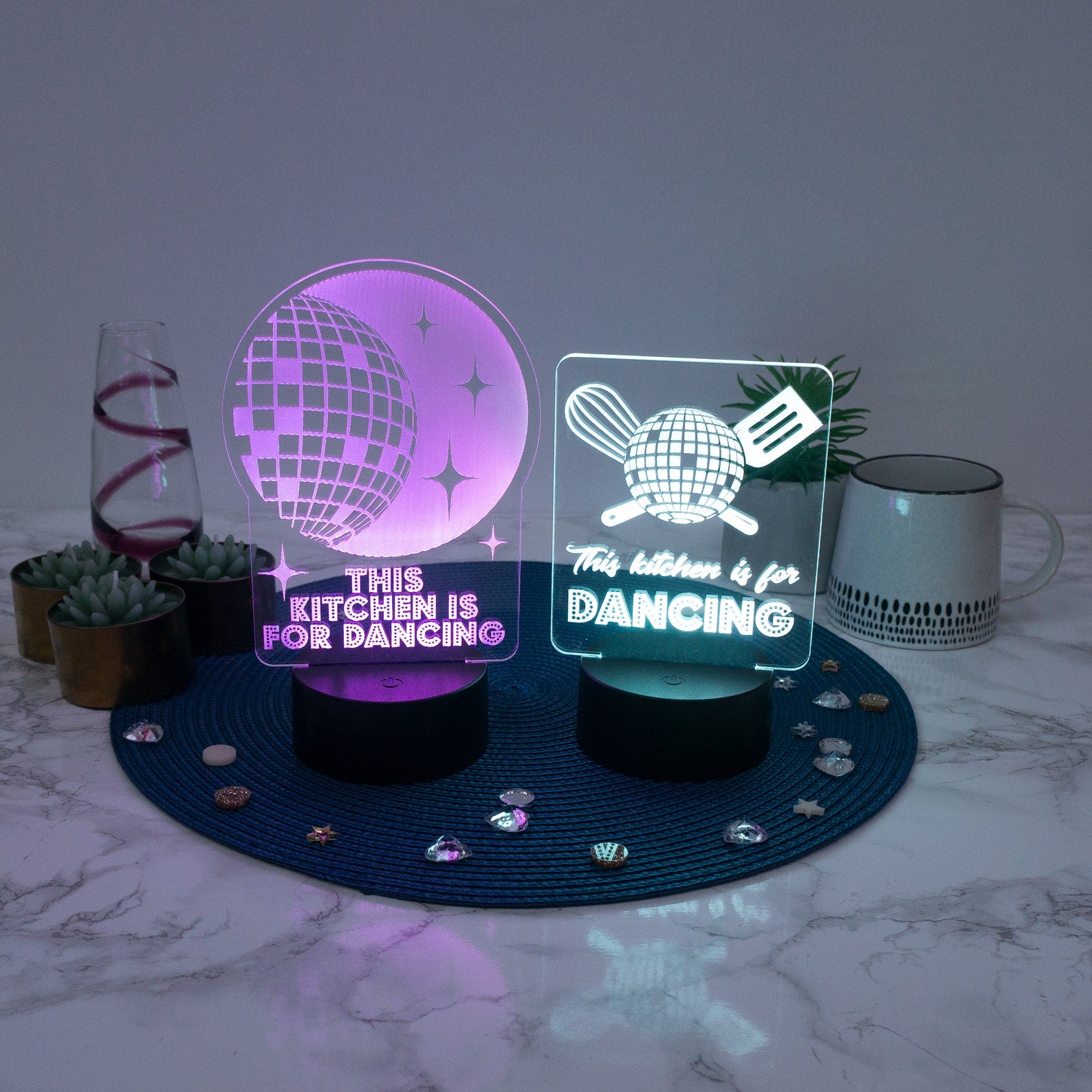 This kitchen is for dancing LED sign