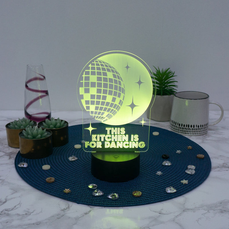 This kitchen is for dancing LED sign
