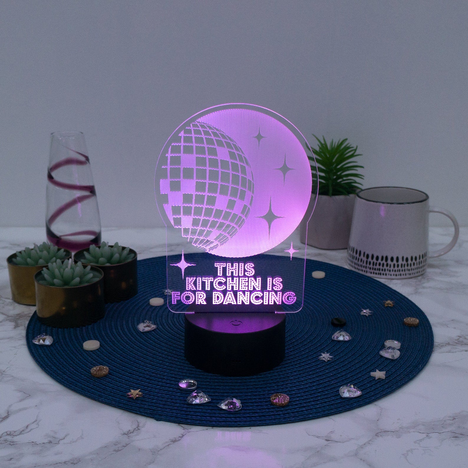 This kitchen is for dancing LED sign