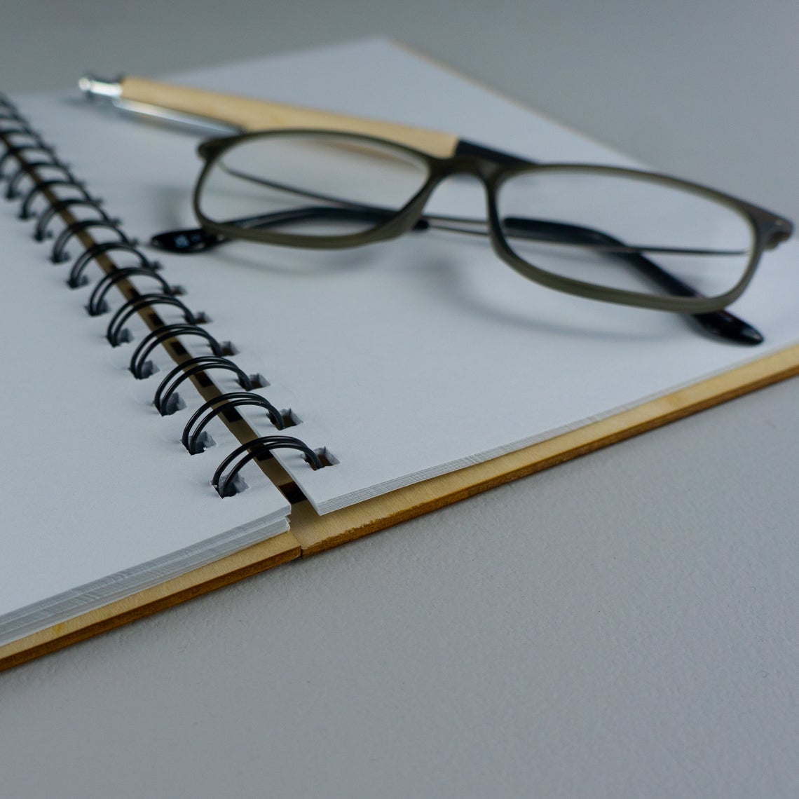 Wooden note book journal