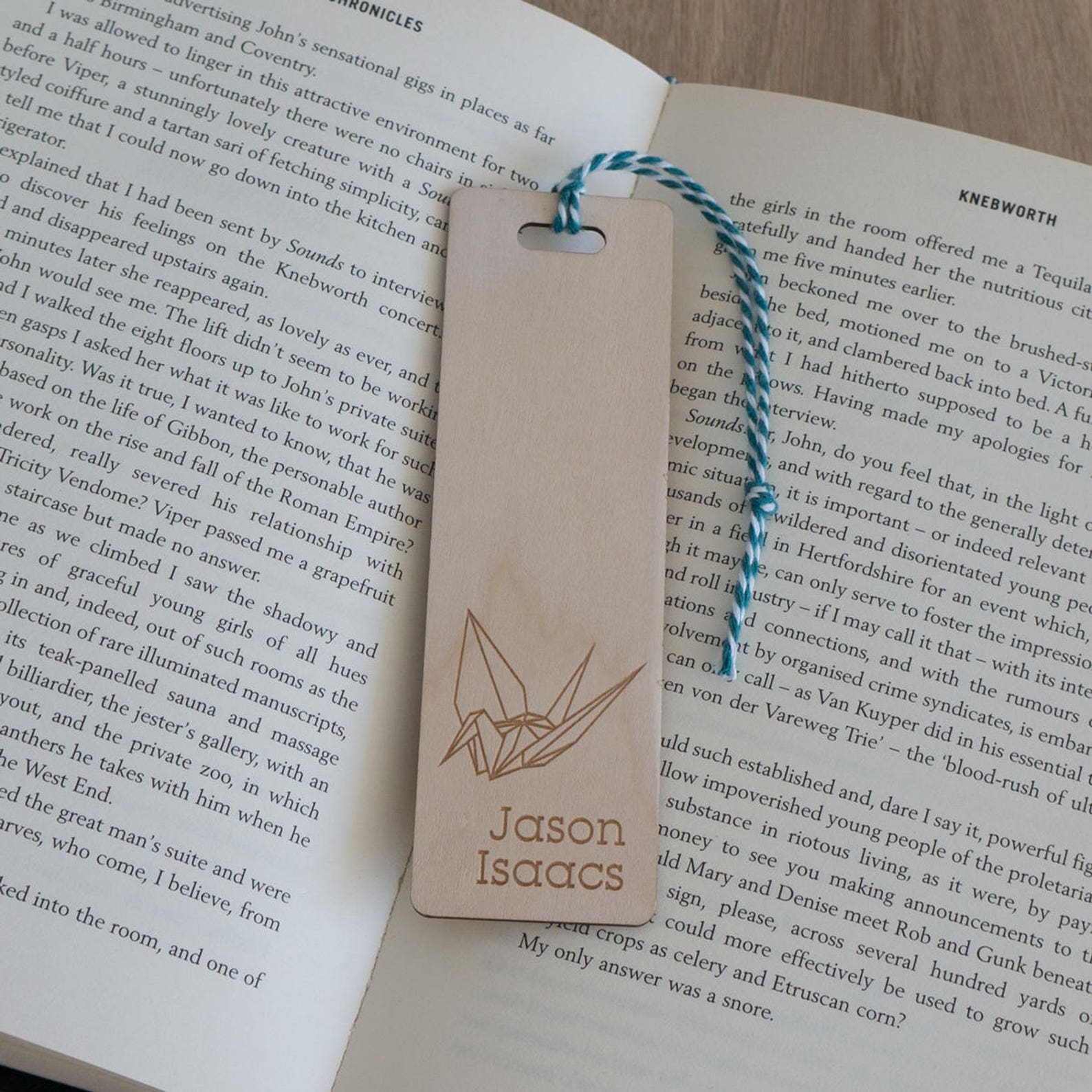 Origami crane bookmark