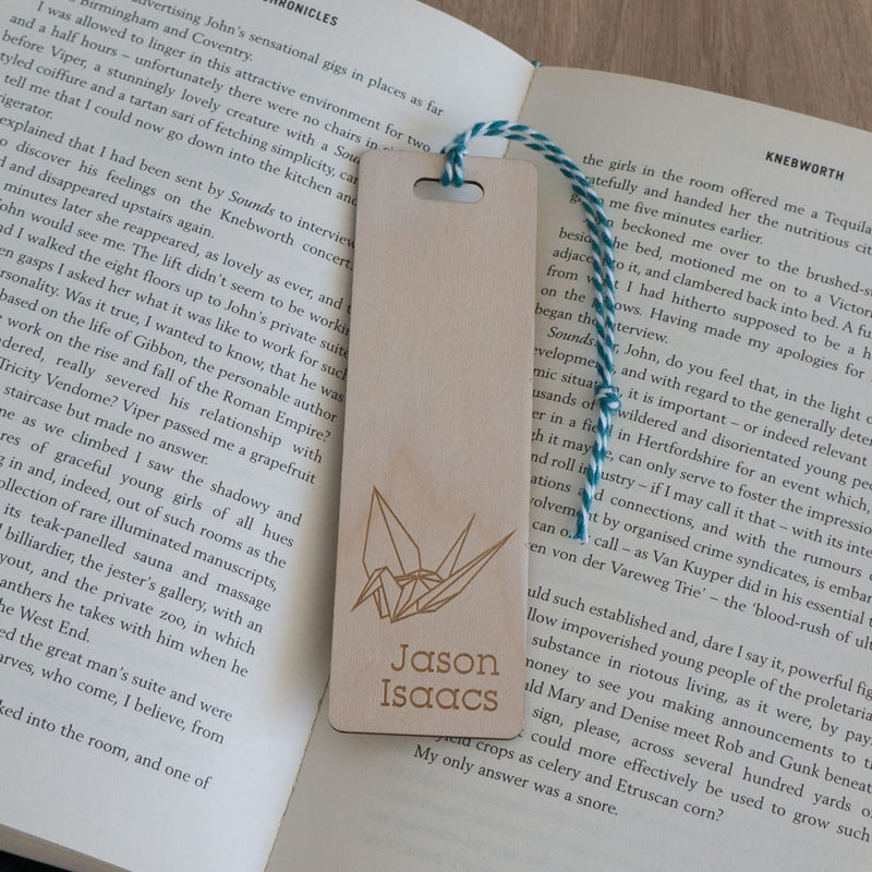 Origami crane bookmark