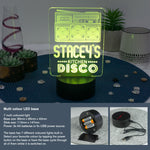 Personalised kitchen disco multi coloured LED sign