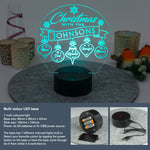 Personalised Christmas snow globe LED sign