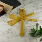 Personalised bamboo cooking utensils