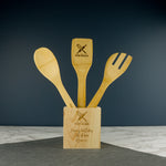 Personalised bamboo cooking utensils