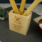 Personalised bamboo cooking utensils