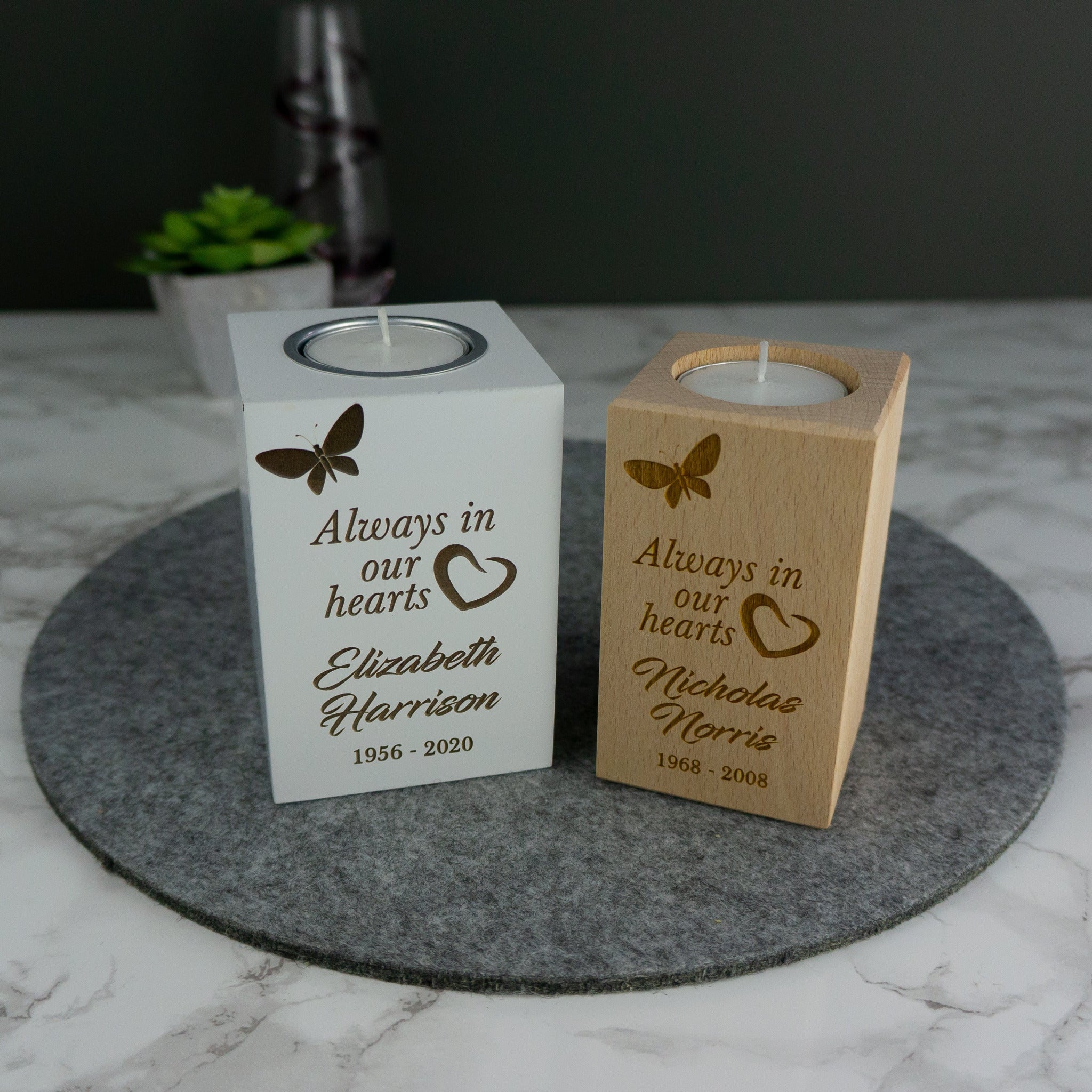 Memorial candle holder