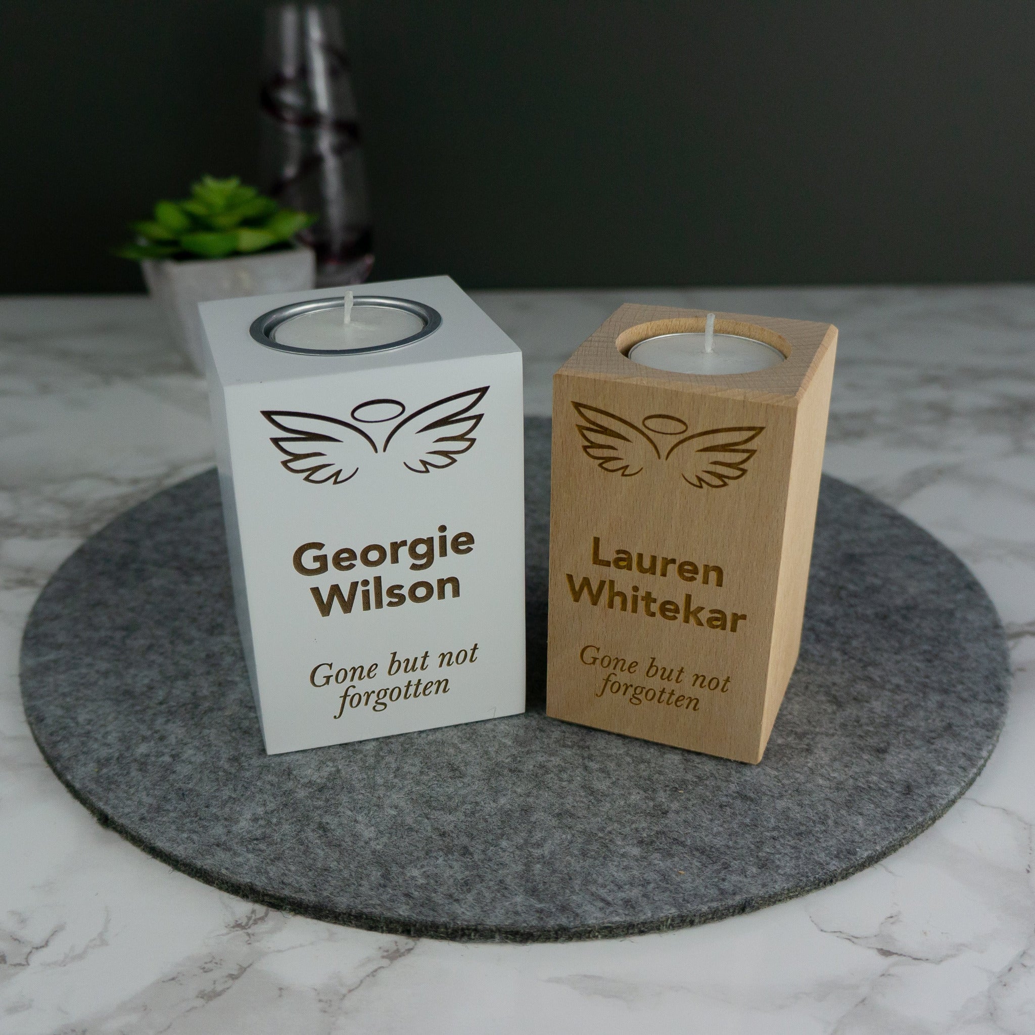 Memorial candle holder