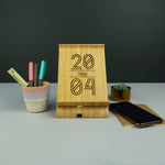 Personalised 20th birthday mobile phone stand 2004 birth year