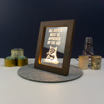 Guests must be approved by the cat LED framed sign