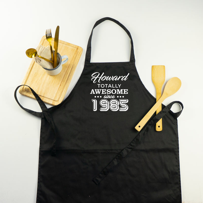 Personalised 40th birthday gift. Custom kitchen apron