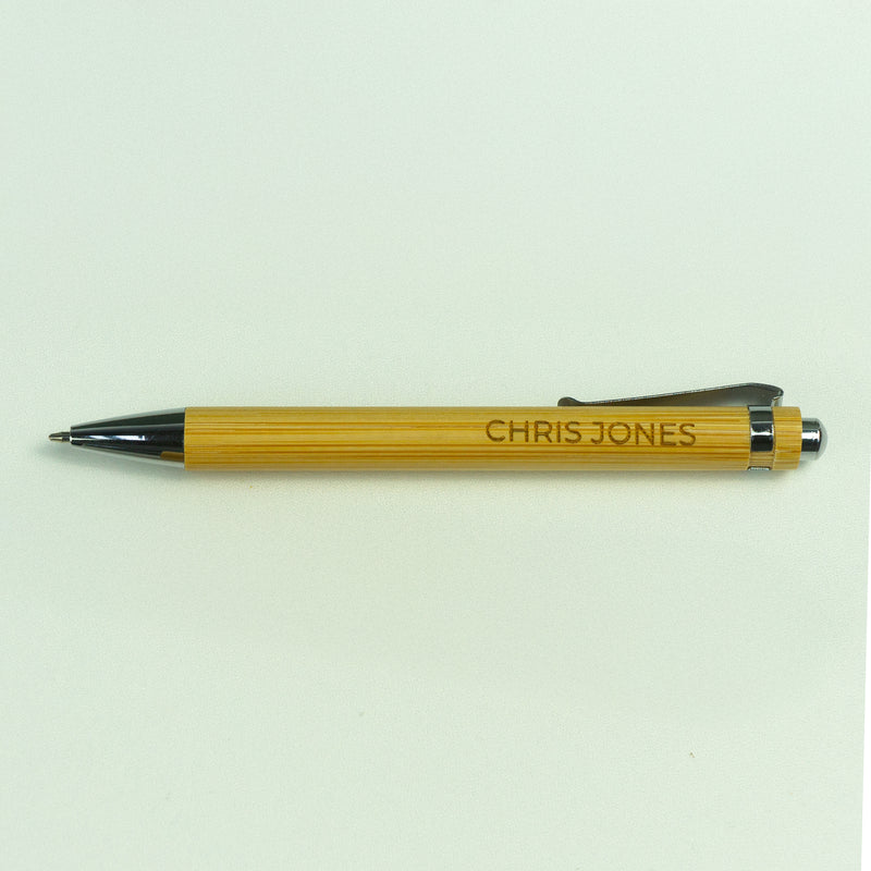 Personalised bamboo ball point pen