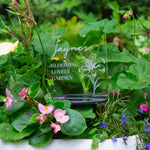 Personalised solar powered garden LED name plaque