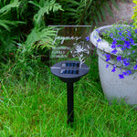 Personalised solar powered garden LED name plaque