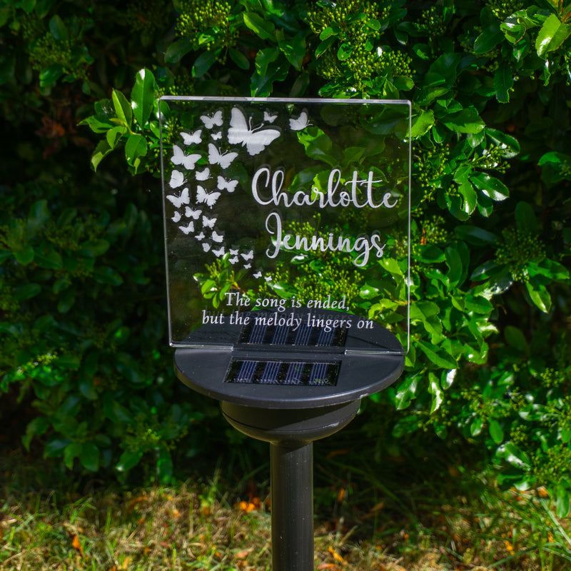 Sorry for your loss memorial gift Personalised light up LED garden decoration