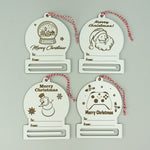 4x Christmas tree cash tree decorations. Wooden money gifting holders