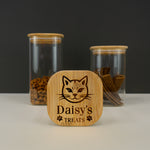 Personalised cat treat jar