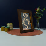 Funny pop art Cin Cin Light up LED framed sign Retro typography