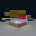 Multi colour iridescent desk lamps