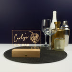 Personalised home gin bar sign. Custom mini neon light decoration