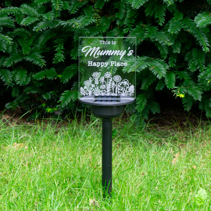 Mothers day gift. Personalised solar powered garden sign.