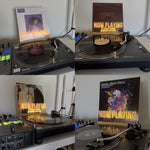 Personalised 'Now Playing' LED vinyl record sign.