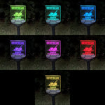 Solar powered outdoor 'Keep off the lawn' light up LED sign. Fathers day gift