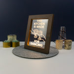 This kitchen is made for dancing funny framed artwork LED sign
