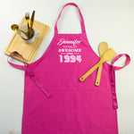 Personalised 30th birthday kitchen apron. 1994 birth year gift