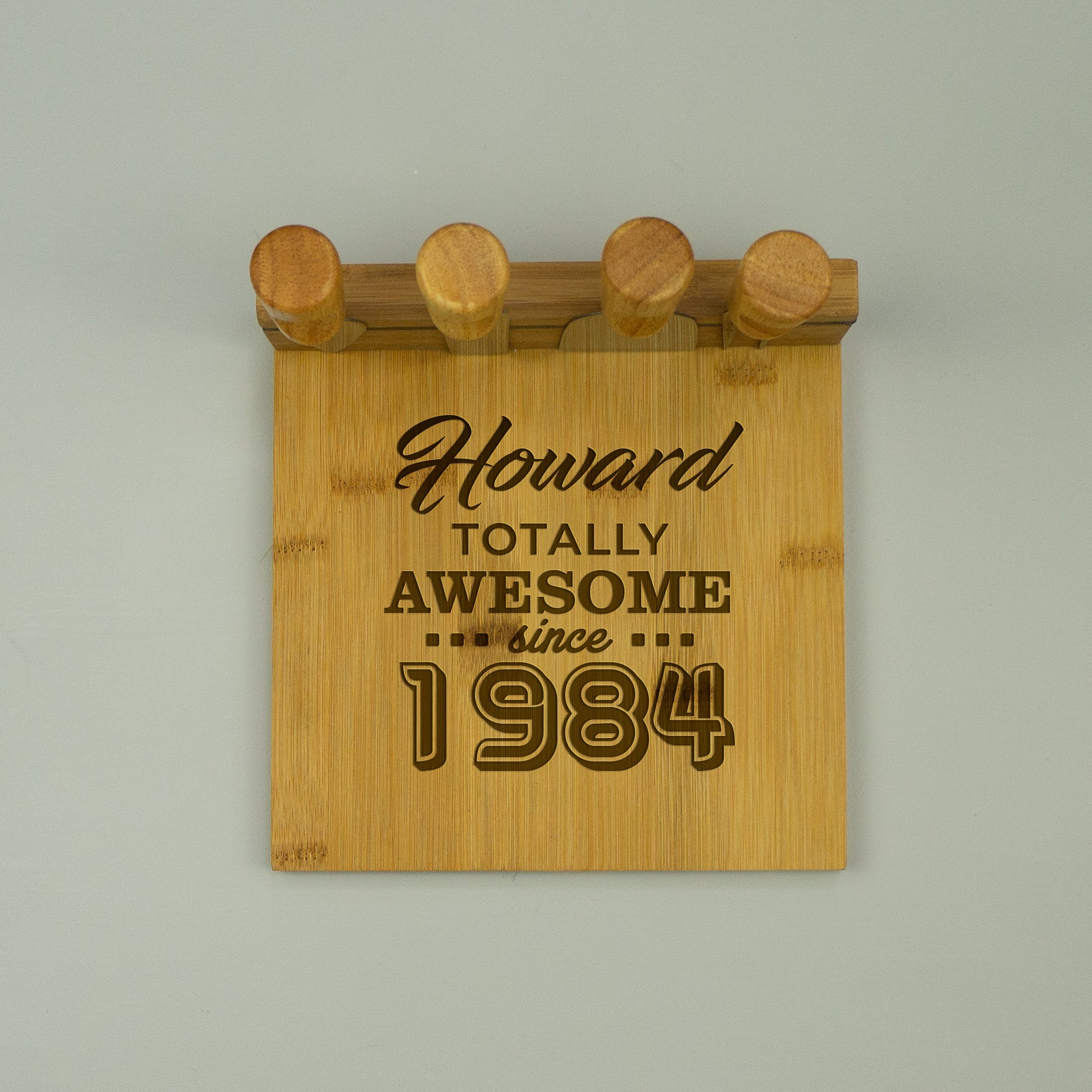 Custom engraved 40th birthday specialist cheese cutting serving  bamboo board