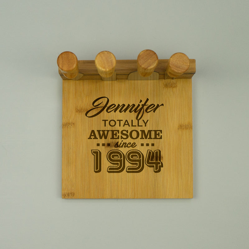 Custom engraved 30th birthday specialist cheese cutting serving bamboo board