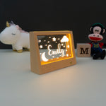 Personalised child's moon and stars night light