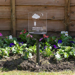 Infant loss child stillbirth memorial plaque. Personalised solar powered LED garden sign