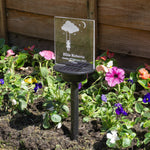 Infant loss child stillbirth memorial plaque. Personalised solar powered LED garden sign