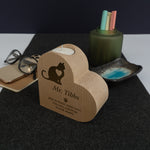 Personalised cat memorial candle stand