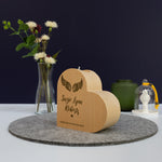 Personalised heart shaped memorial candle holder