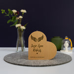 Personalised heart shaped memorial candle holder