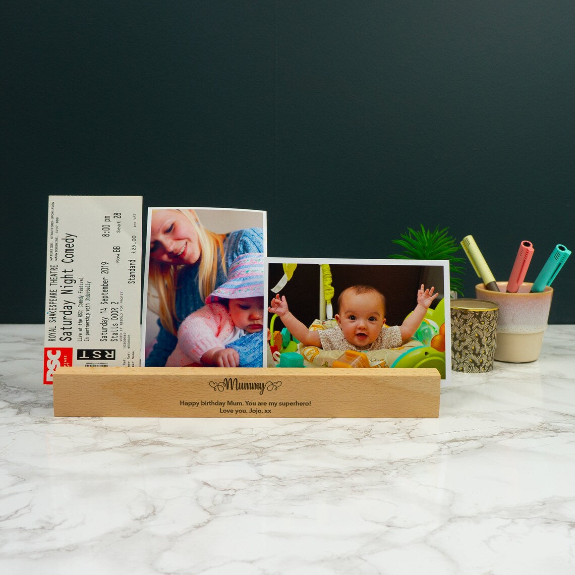 Large personalised mothers day photo display block