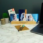 Large personalised wedding photo display block
