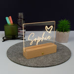 Personalised small LED name sign