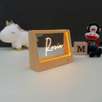 Wireless personalised LED bedroom name plaque