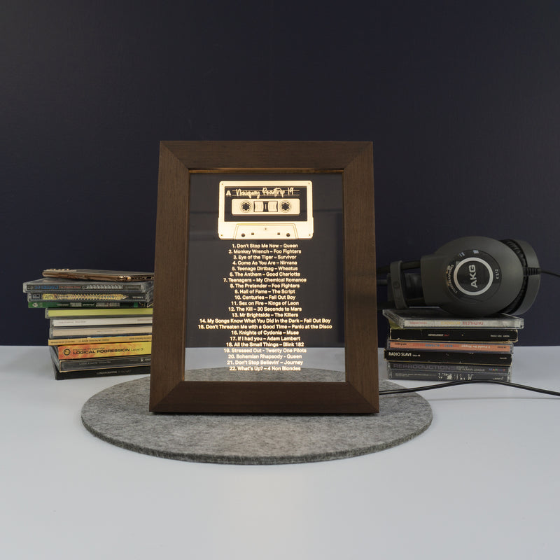 Custom LED playlist retro mixtape artwork