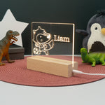 Personalised baby football fox light up name sign