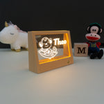 Personalised child's monkey light LED name sign