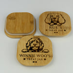 Personalised dog treat glass jar
